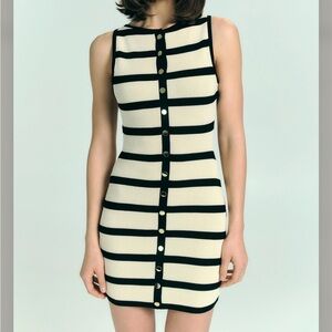 MESHKI Striped Mini Dress